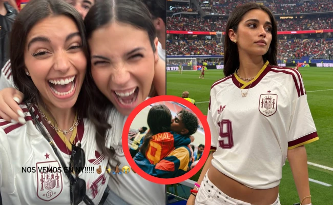 Bạn gái sexy của Lamine Yamal khoe vòng eo con kiến, ăn mừng phấn khích khi Tây Ban Nha vào chung kết World Cup 2026 - Hình 1