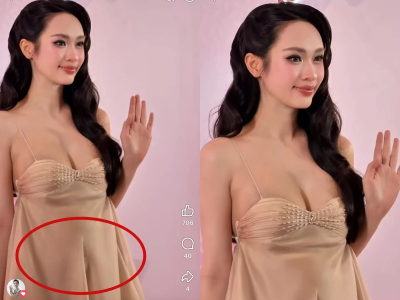 Vũ Thúy Quỳnh mặc váy rộng vẫn không giấu nổi vòng 2 lùm lùm - Hình 1