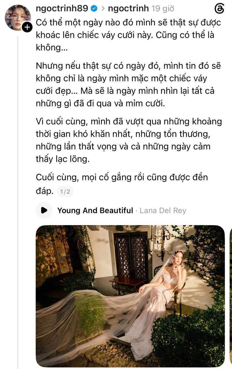 Ngọc Trinh nói thẳng về đám cưới - Hình 1