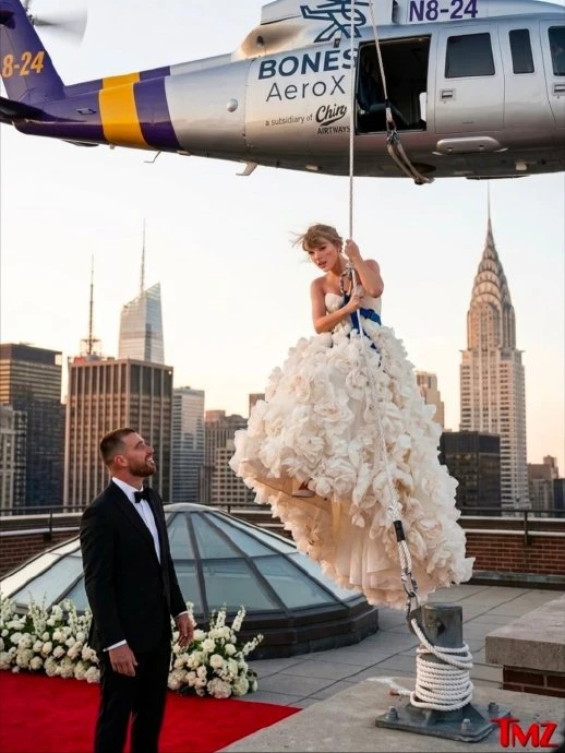 Chỉ có 4 từ để nói về siêu đám cưới của Taylor Swift và chồng cầu thủ: Tràn ngập ảnh chế - Hình 6