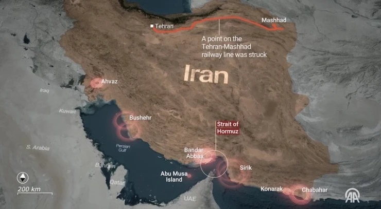 Mỹ tấn công cầu đường sắt chiến lược nối Iran với Trung Quốc và Nga - Hình 1