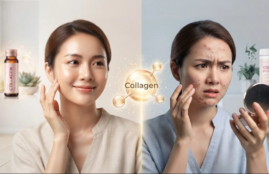 Bổ sung collagen có bị nổi mụn? - Hình 1