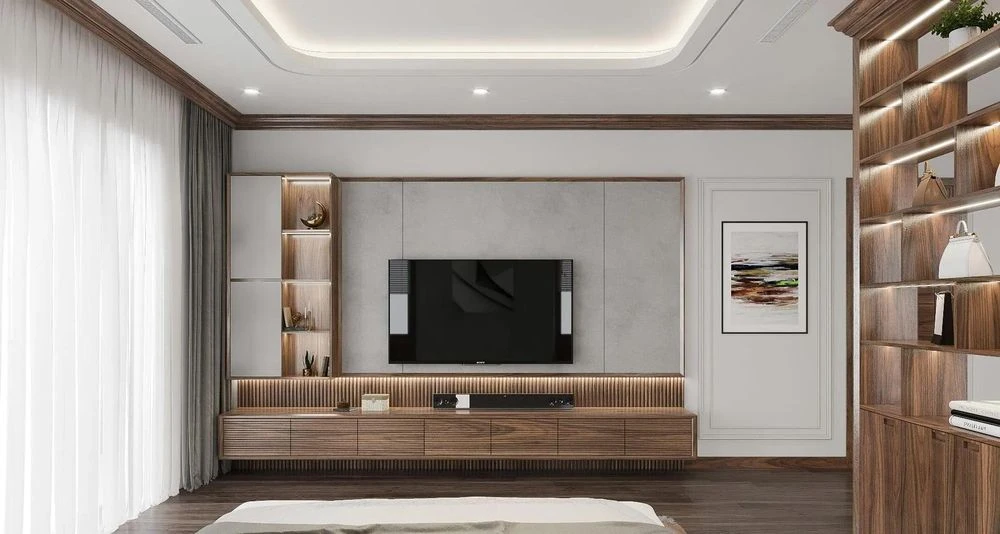 Không còn treo tường, đây là 3 xu hướng bài trí tivi phòng khách được nhiều gia đình hiện đại lựa chọn - Hình 1