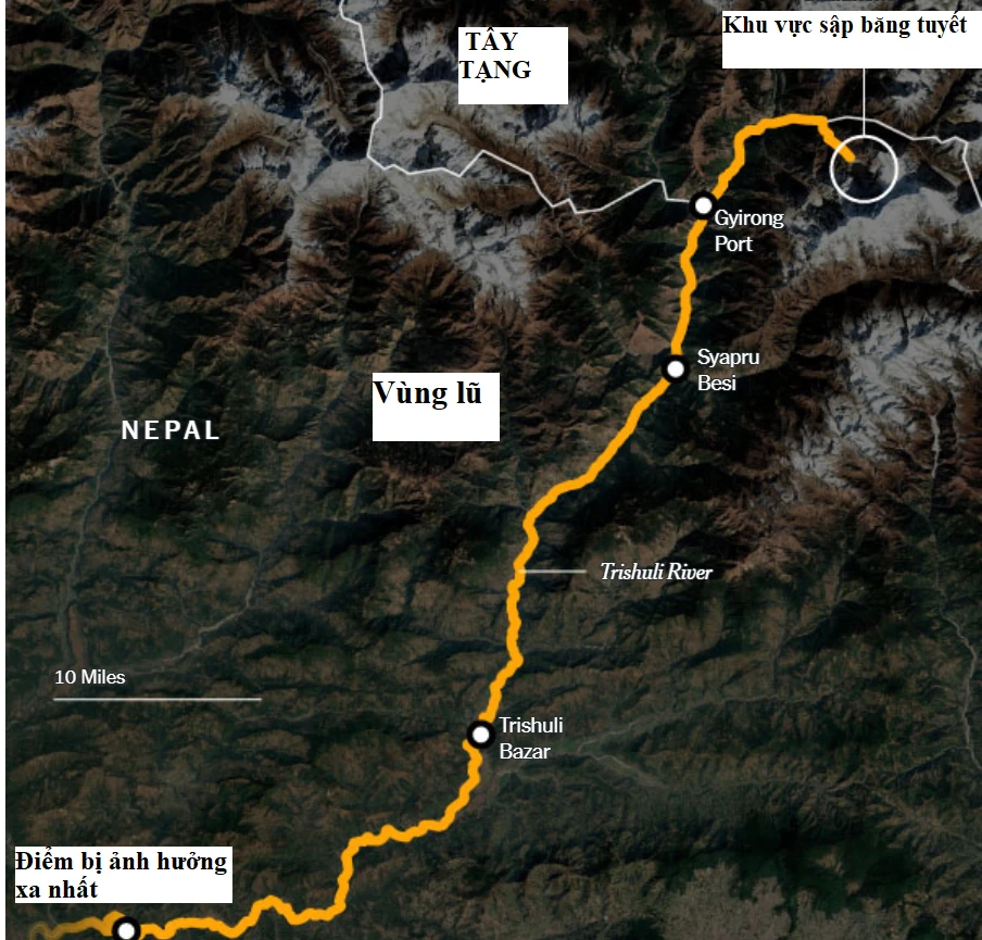 Lũ quét tử thần san phẳng làng mạc ở Nepal, gần 1.400 người mất tích - Hình 2