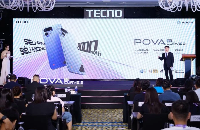 TECNO POVA Curve 2 5G pin 8000mAh và mỏng chỉ 7,42mm - Hình 2