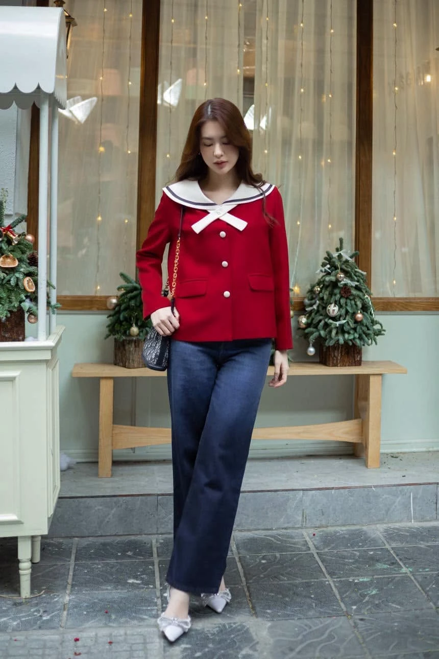 Quần jeans và áo tweed, bộ đôi cứ mặc là đẹp, sang - Hình 2