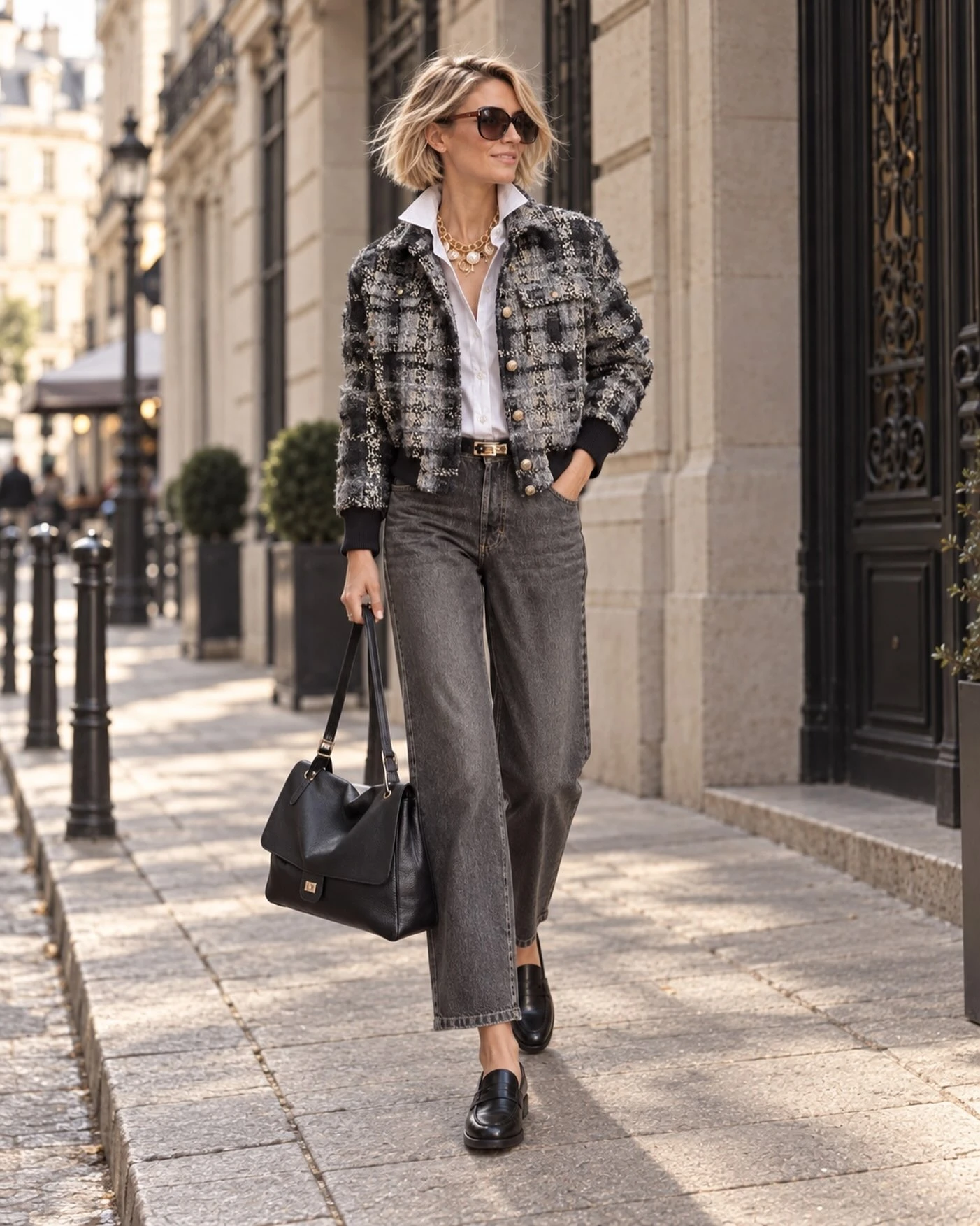 Quần jeans và áo tweed, bộ đôi cứ mặc là đẹp, sang - Hình 3