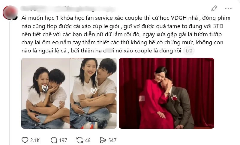Drama bủa vây nam thần Vbiz vì liên tục tình tứ với bạn diễn: Hết ôm ấp lại nắm tay, netizen khó chịu vô cùng - Hình 1