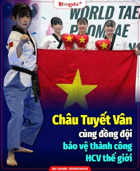 Châu Tuyết Vân tiếp tục vô địch taekwondo thế giới cùng đồng đội - Hình 1