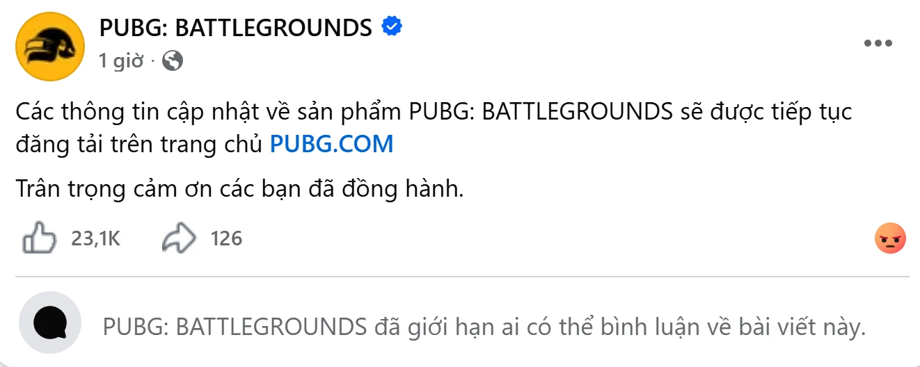 PUBG Việt Nam chính thức có thông báo nhưng đẩy sự thất vọng của cộng đồng lên đỉnh điểm - Hình 2