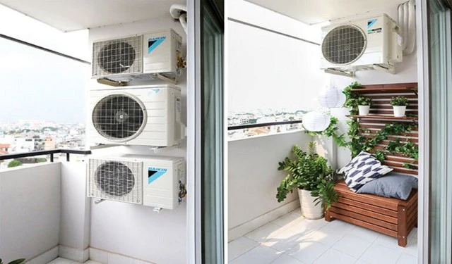Lời khuyên cho những gia đình đang để cục nóng điều hòa ngoài ban công, lô gia - Hình 5